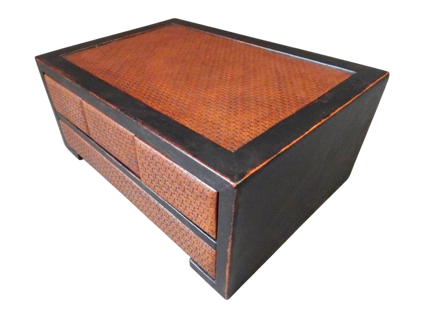 braid leather box